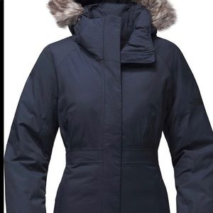 XL lightly used navy North Face Arctic II parka